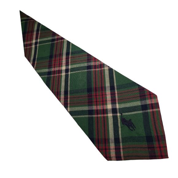 Polo by Ralph Lauren Other - Polo Ralph Lauren green plaid handmade cotton tie